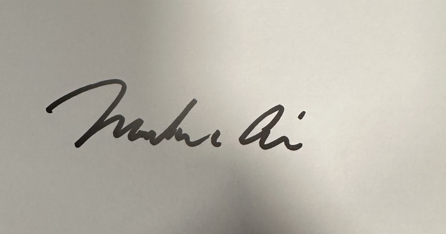 Ali Autographed Card 