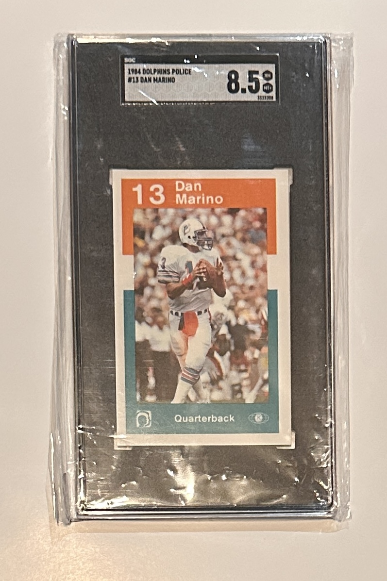 1984 Dolphins Police Dan Marino Card SGC 8.5