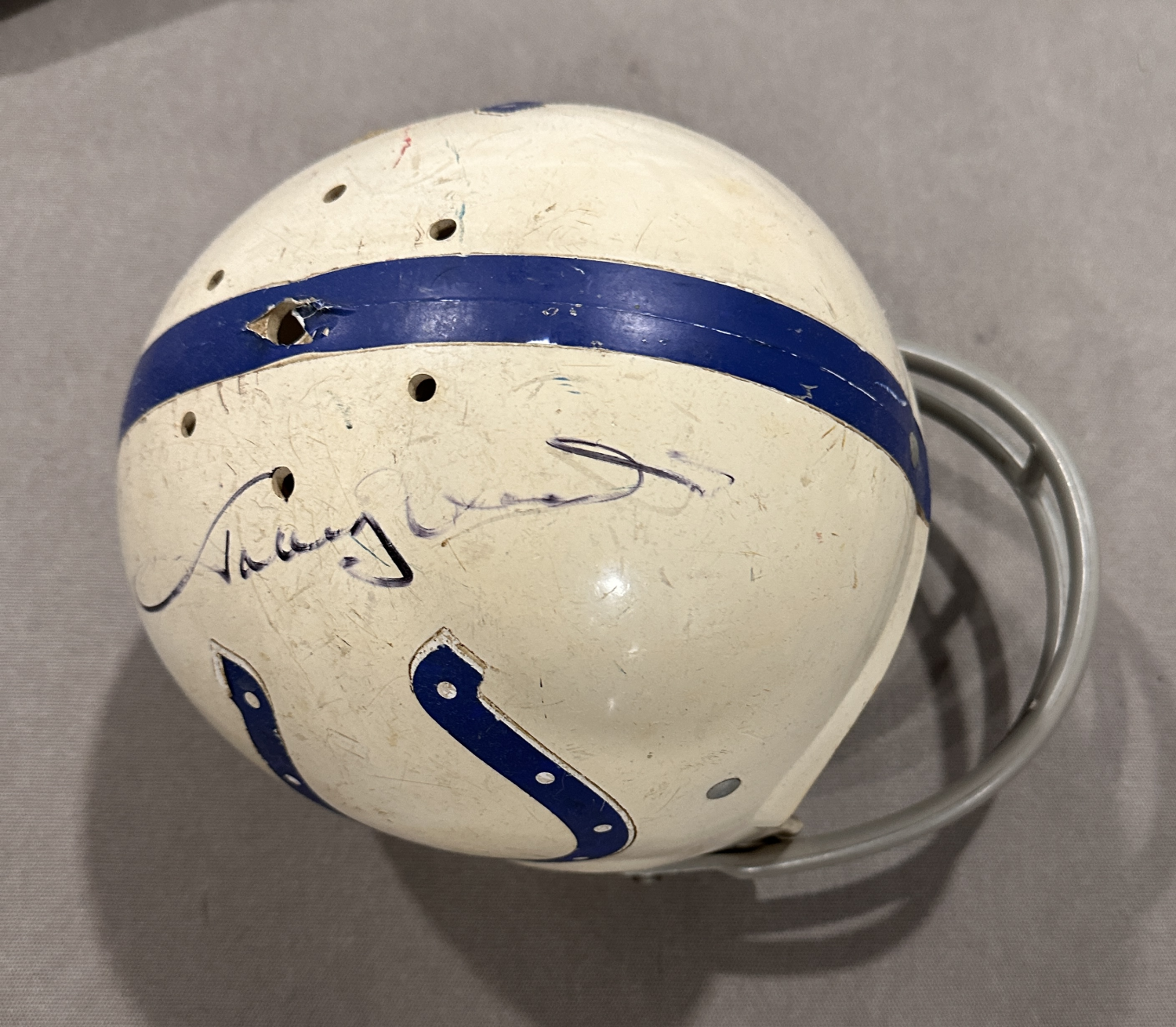 Johnny Unitas AUTOGRAPHED Full Size Helmet