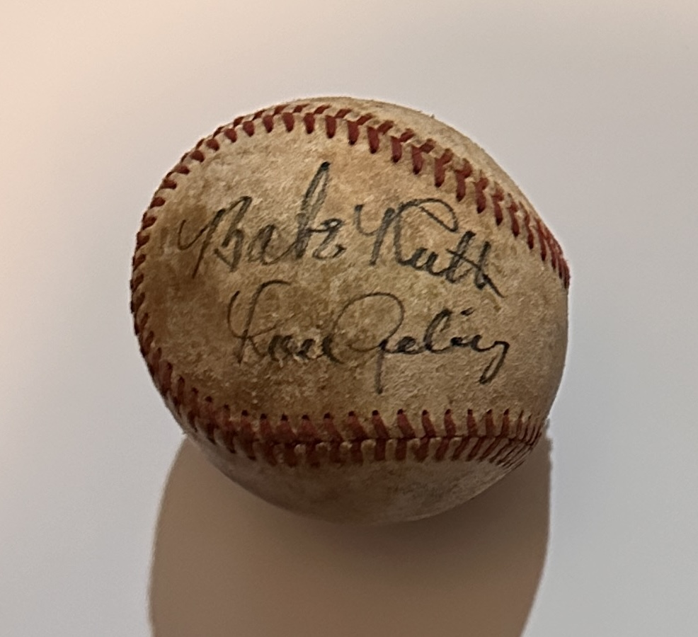 Babe Ruth Lou Gehrig Autographed Baseball w/COA