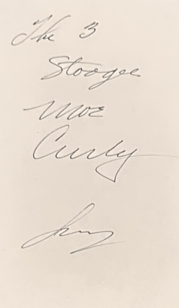 3 Stooges Cut Autograph