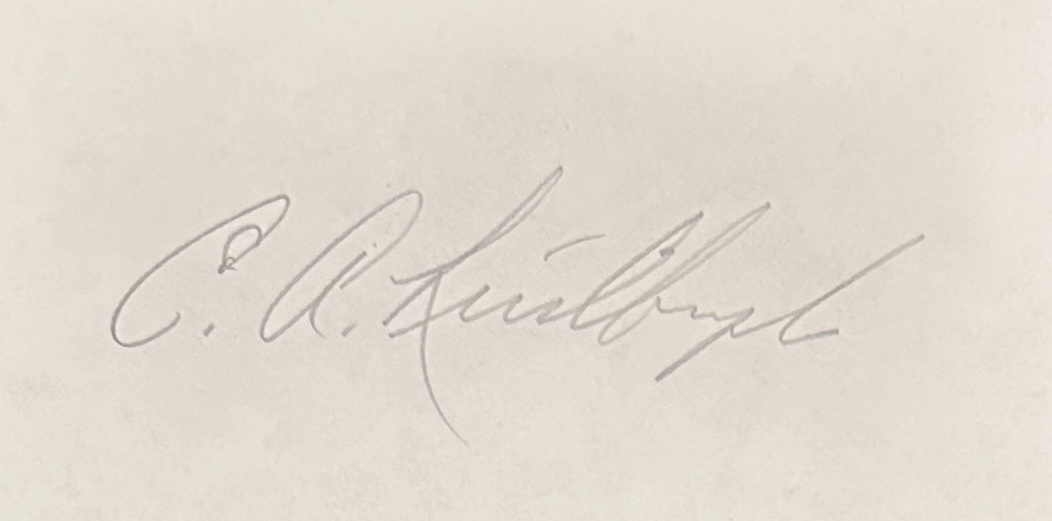 Charles Lindbergh Cut Autograph