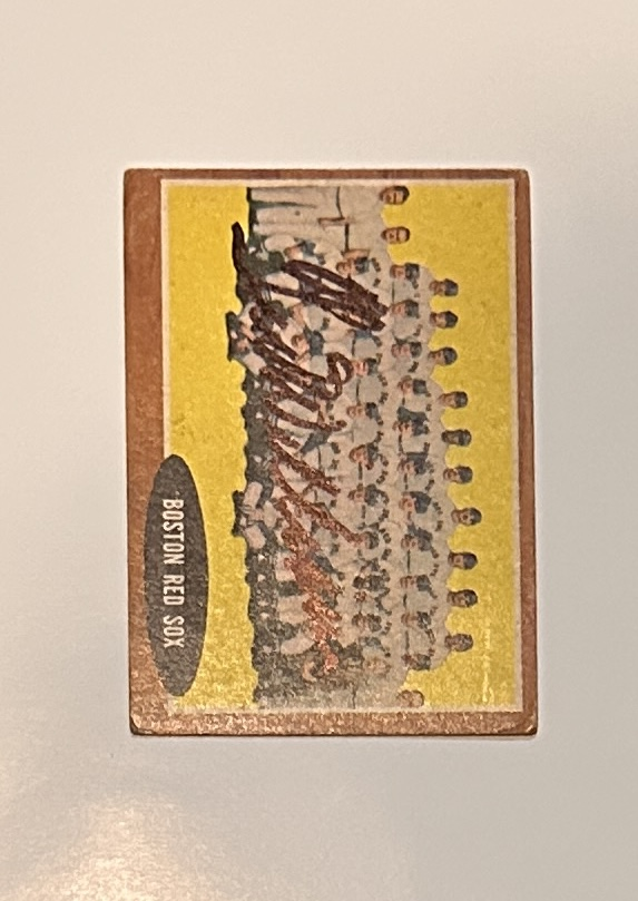 Ted Williams Autographed RED SOX CARD 
