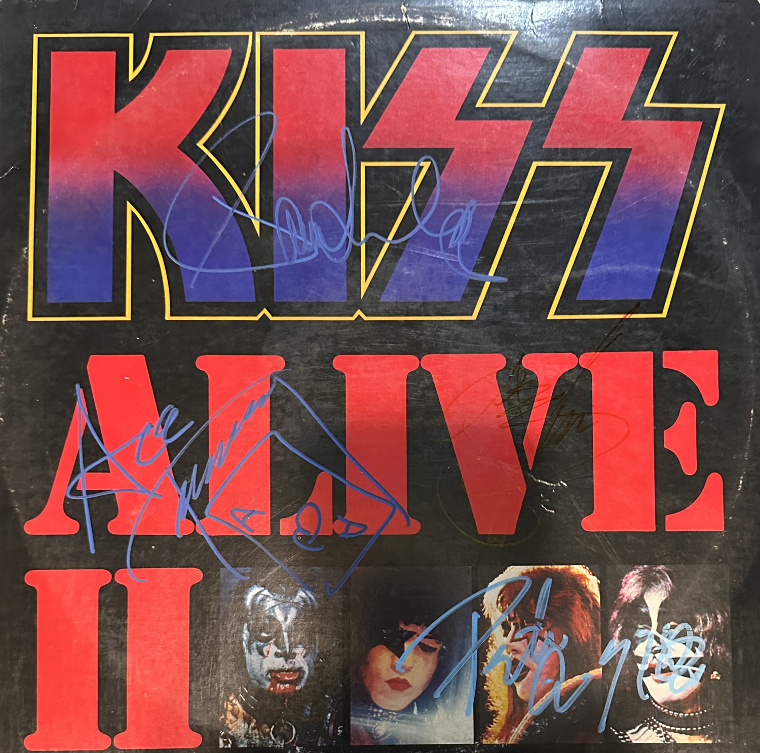 Kiss Autographed Album GENE PAUL PETER ACE