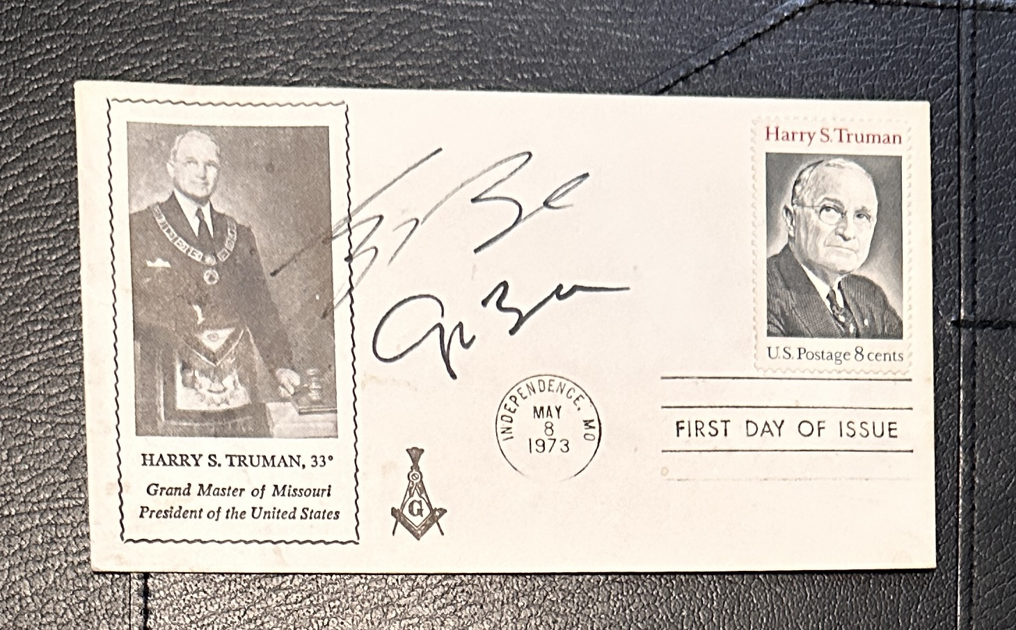George Bush Sr & Jr Autographed Envelope