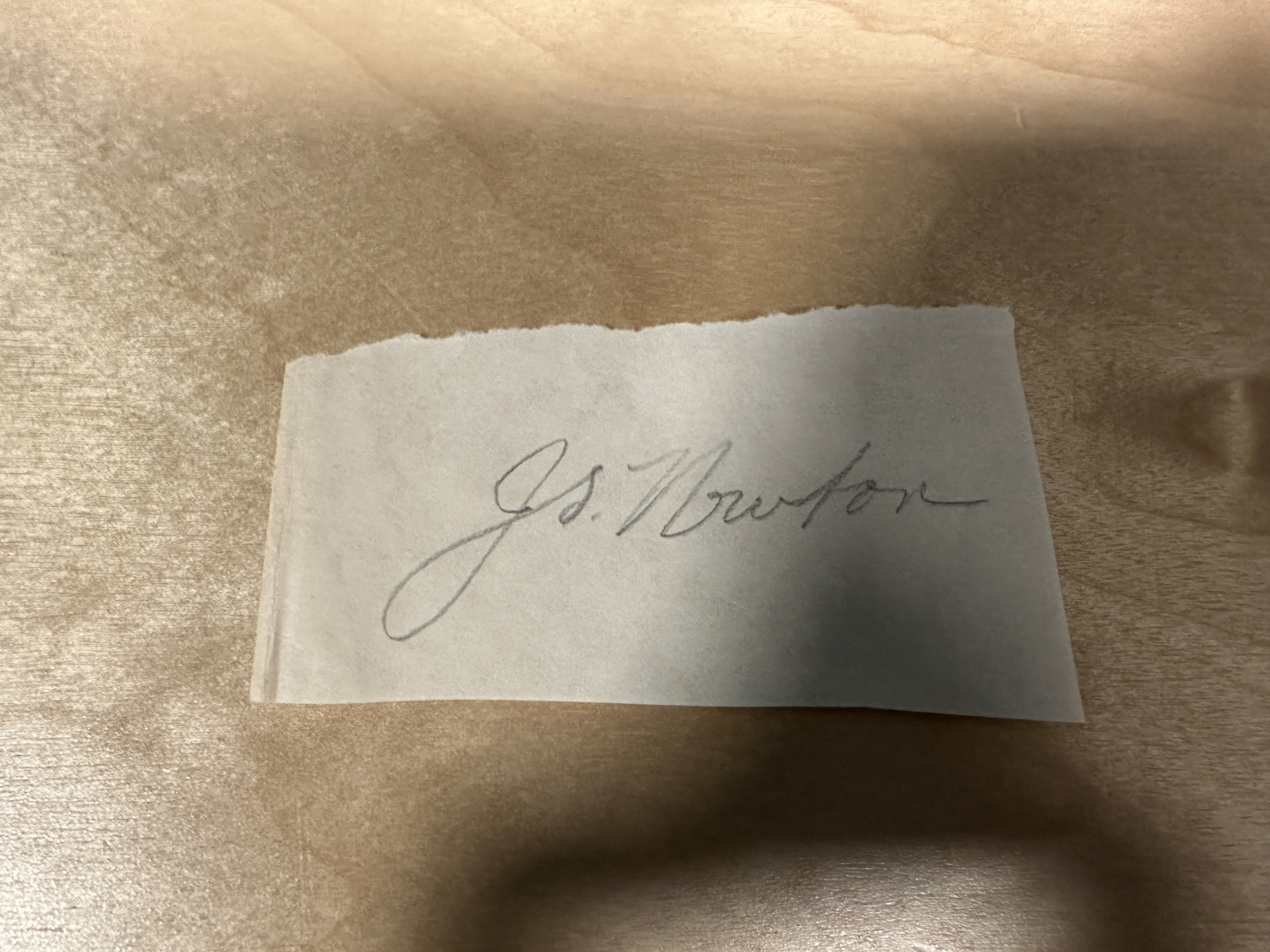 Issac Newton Autographed Cut