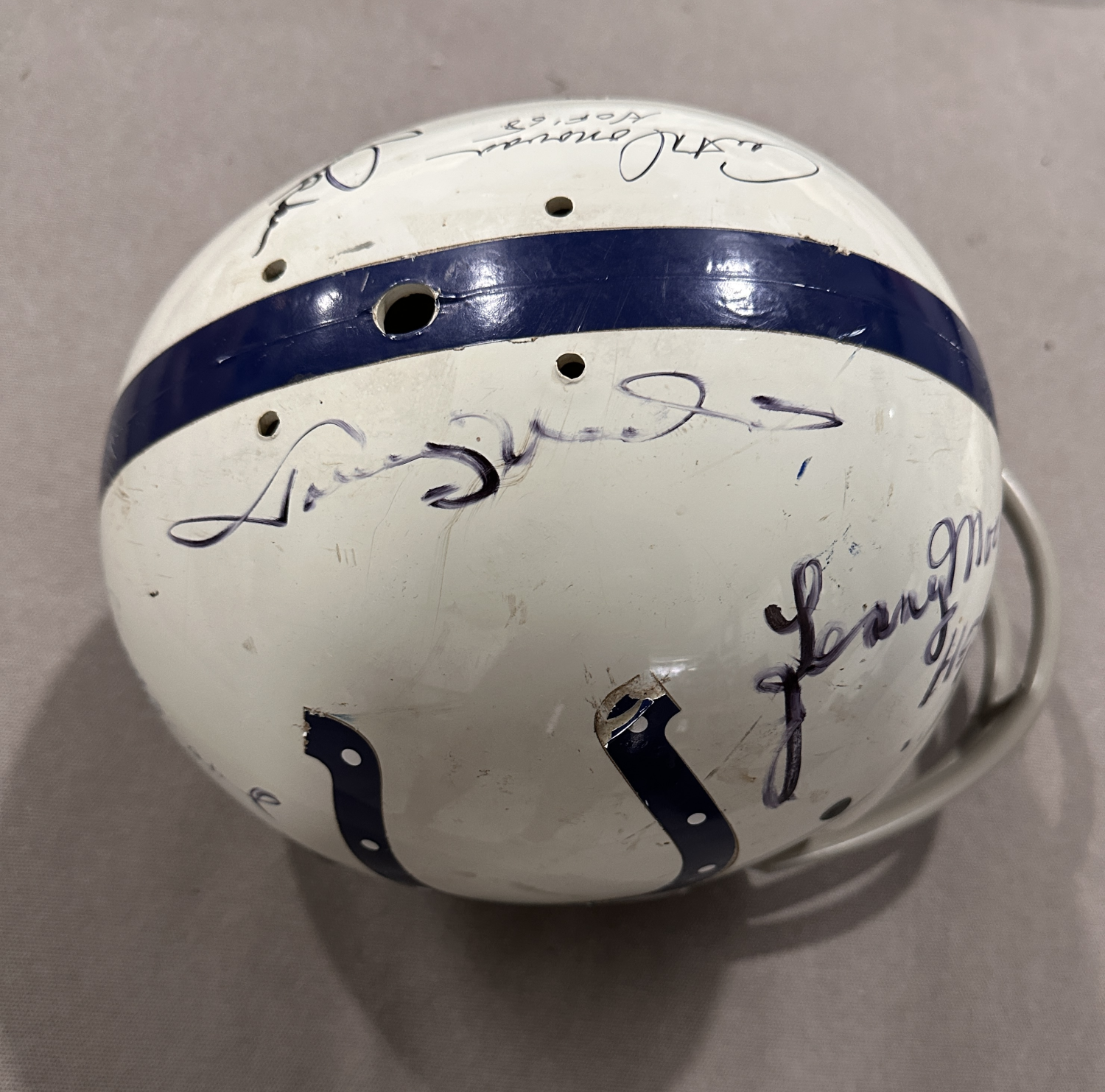 Baltimore Colts Autographed Helmet All 7 Hall of Famers