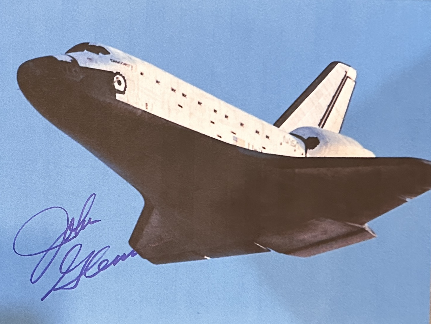 John Glenn Autographed Space Shuttle Photo 1