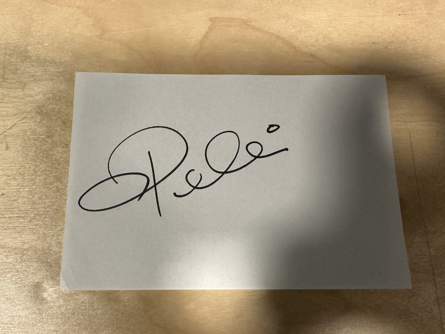 Pele Autographed Card 