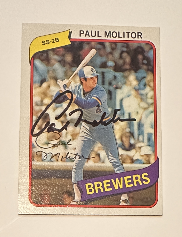 Paul Molitor Autographed Card 
