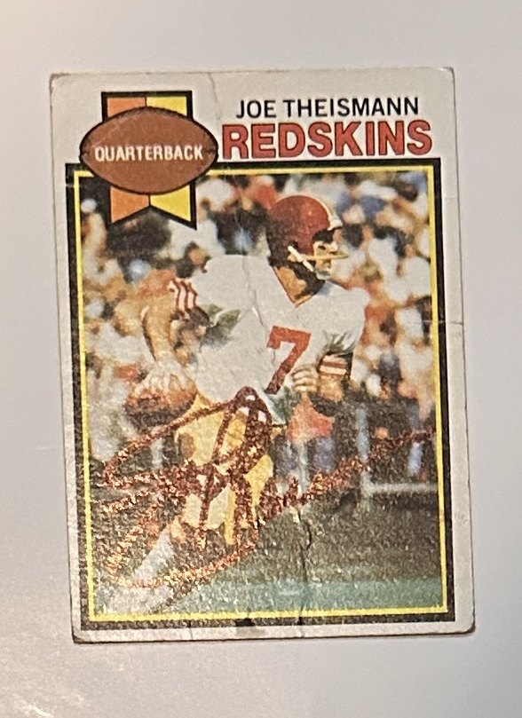 Joe Theismann Autographed REDSKINS CARD 