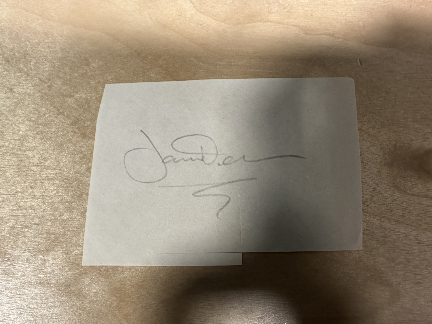 James Dean Autographed CUT