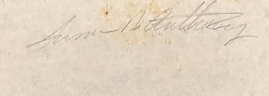 Susan B. Anthony Cut Autograph