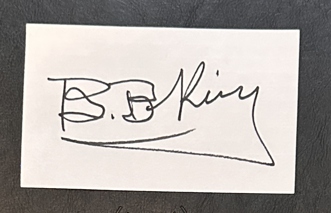 BB King Autographed Card