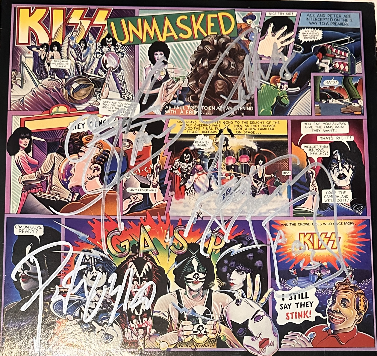 Kiss Autographed Album ACE GENE PETER PAUL