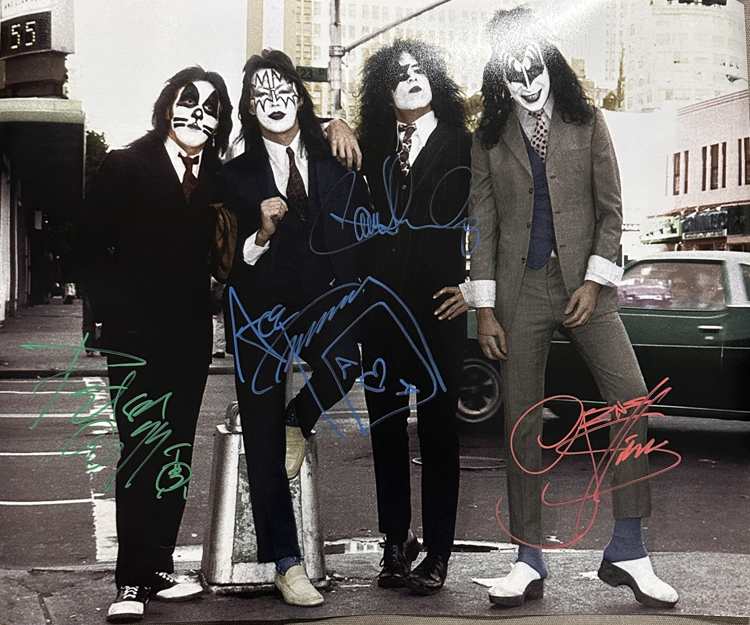 KISS Autographed 16X20 Photo GENE PAUL PETER ACE