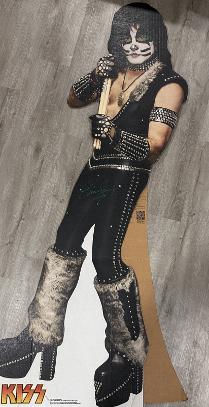 Eric Singer Kiss Autographed Cardboard Standup