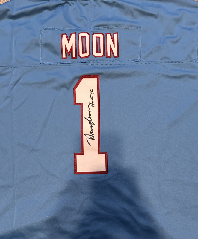 Warren Moon Autographed Jersey Oilers