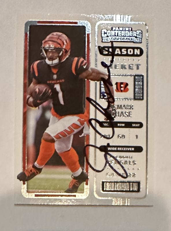 Ja'Marr Chase Autographed Card 