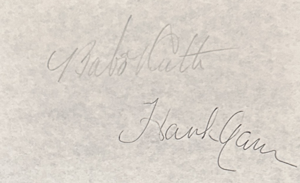 Babe Ruth HANK Aaron Autograph PAGE 