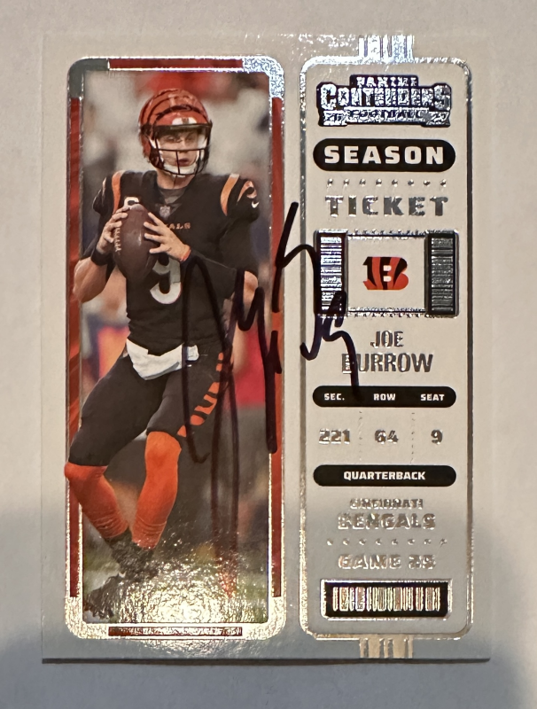 Joe Burrow Autographed Card 