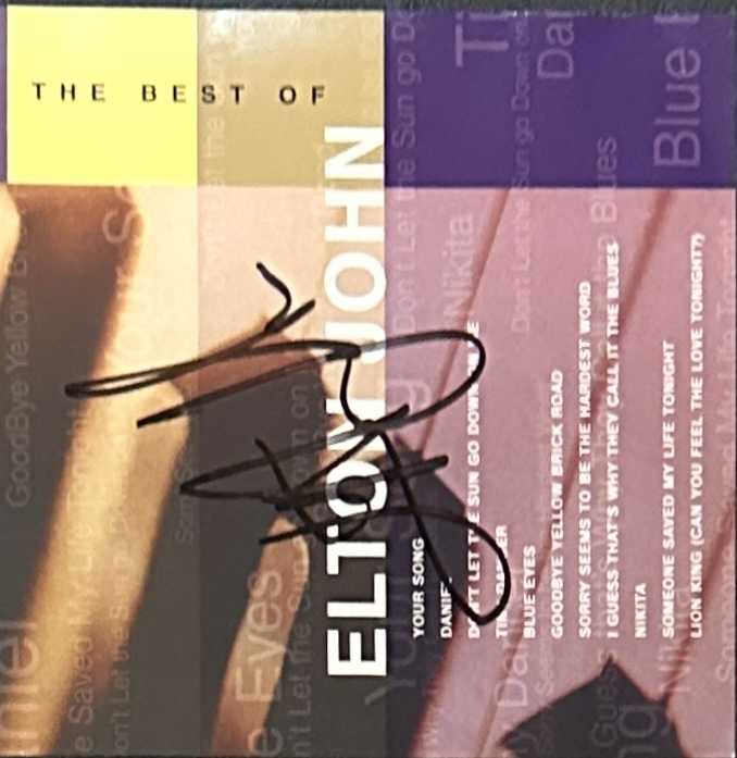 Elton John Autographed CD COVER 