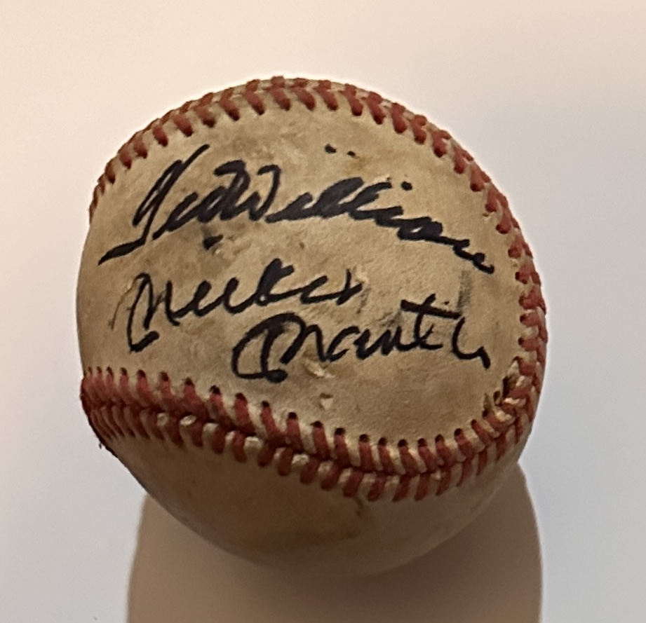 Ted Williams Mickey Mantle Autographed BASEBALL