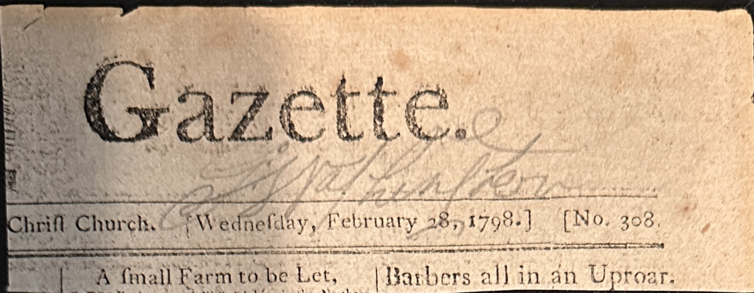 VERY RARE George Washington Autographed Cut from Newspaper