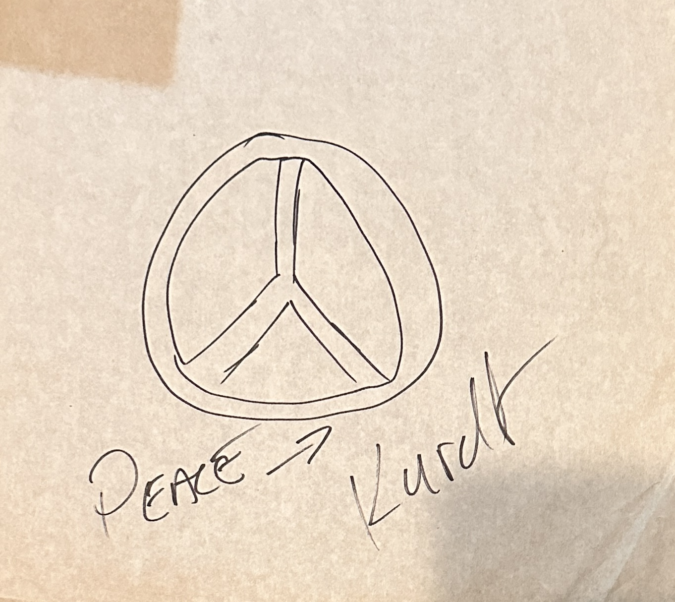 Kurt Cobain Autographed HAND DRAWN Sketch