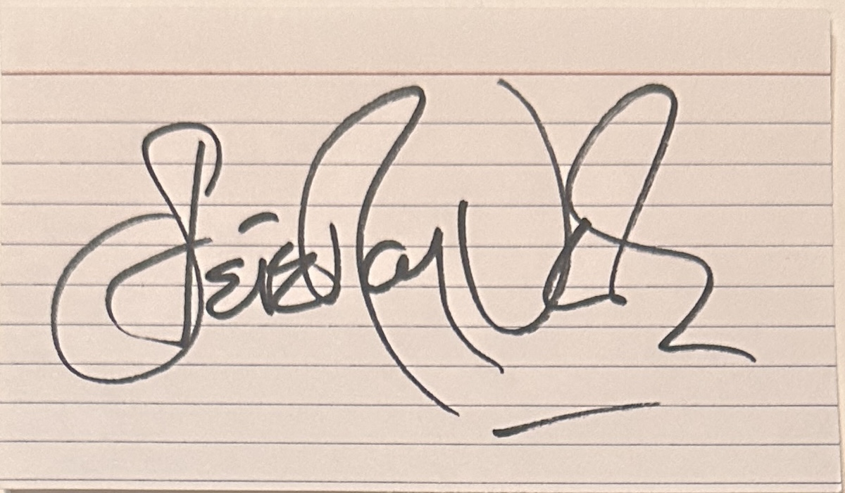 Stevie Ray Vaughan Autographed Card 