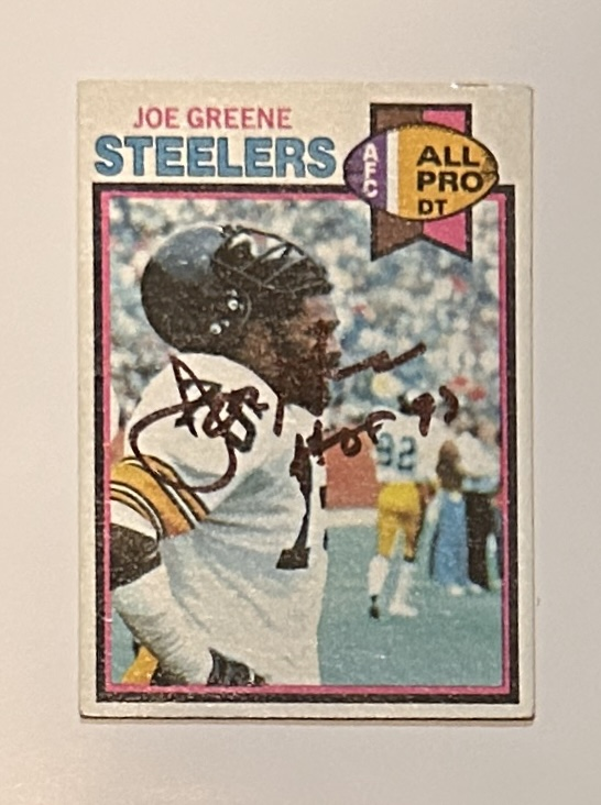 Mean Joe Greene Autographed Card Steelers 
