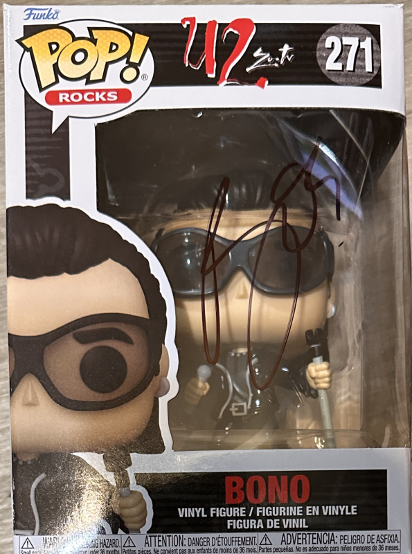 Bono Autographed U2 Funko 