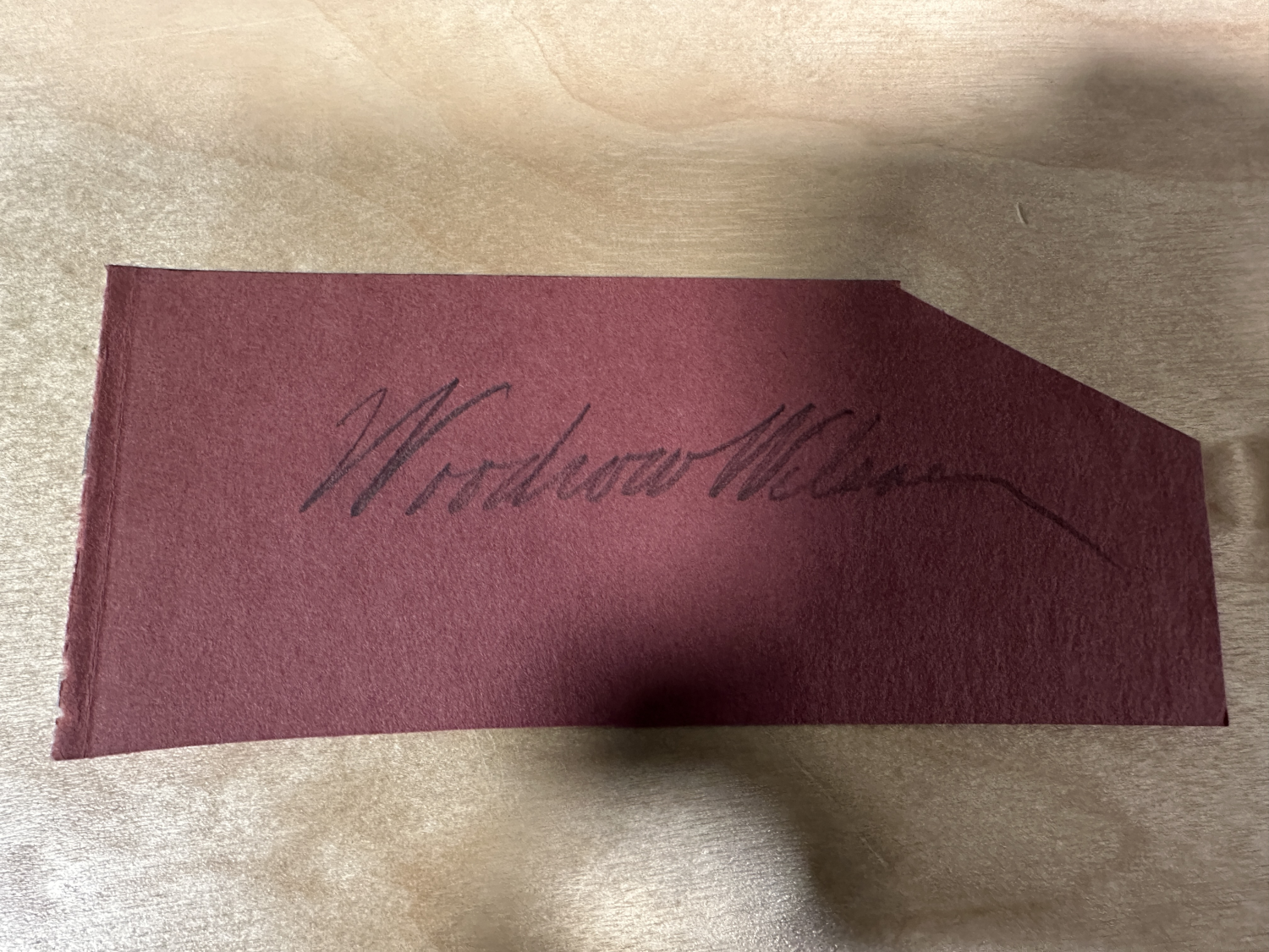 Woodrow Wilson Cut AUTOGRAPH