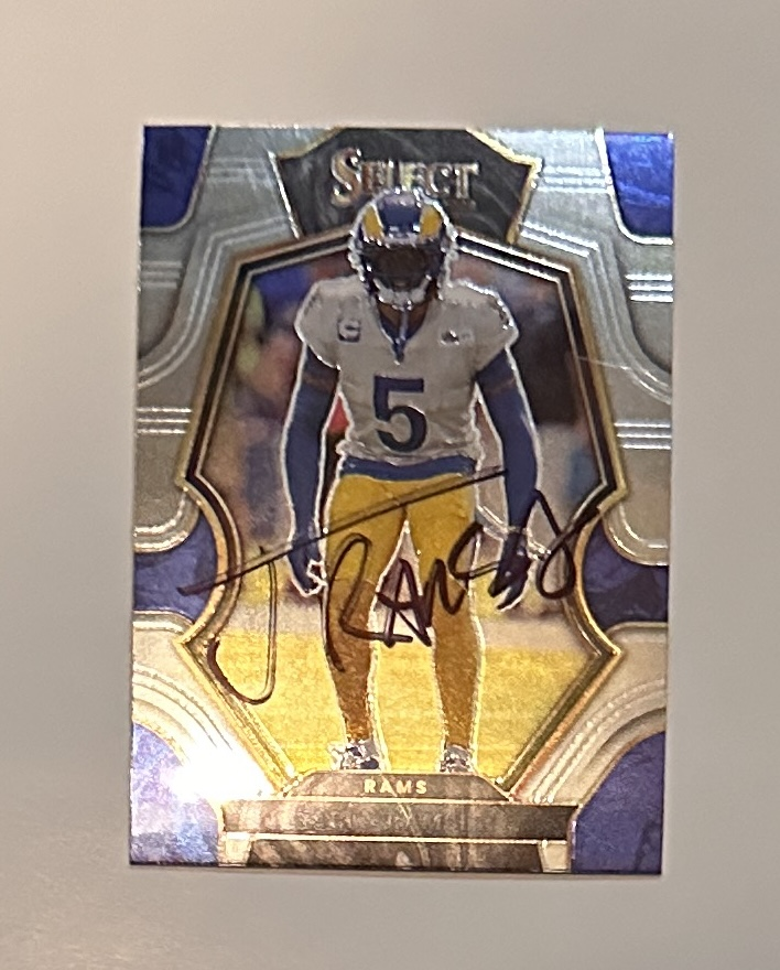 Jalen Ramsey Autographed Rams CARD 