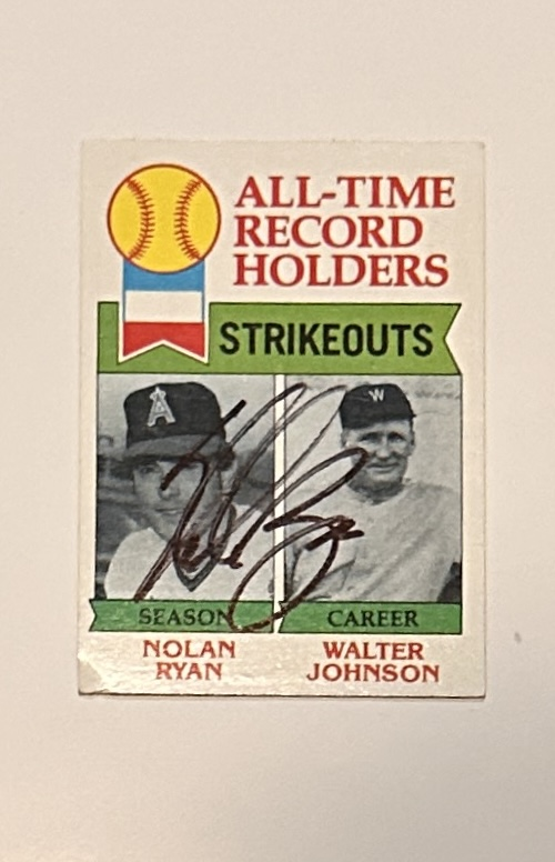 Nolan Ryan Autographed Card 