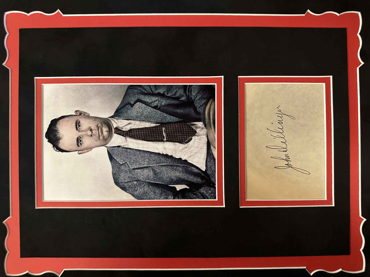 John Dillinger Autographed DISPLAY