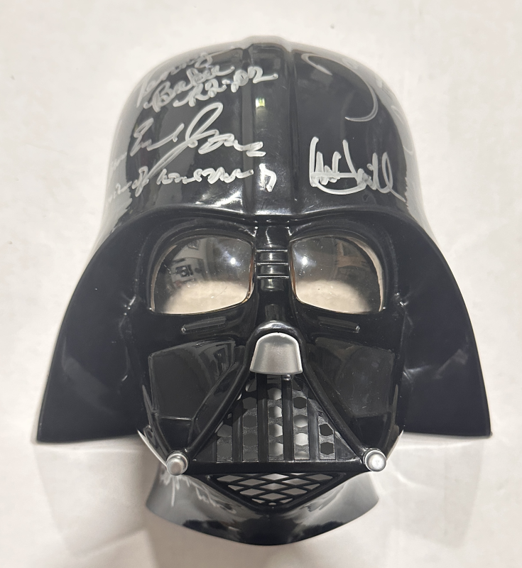 Darth Vader Autographed Helmet Star Wars Cast