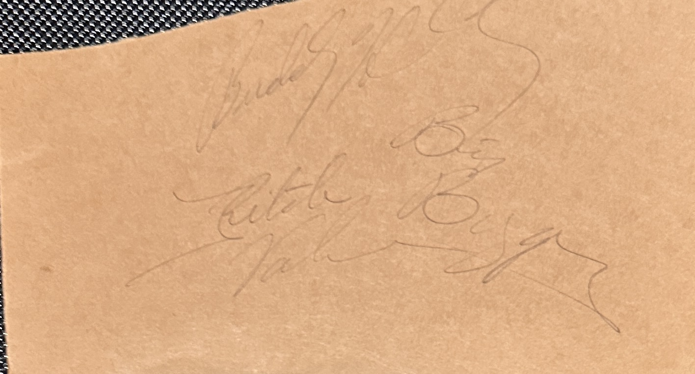 Winter Dance Party Autograph Page 
