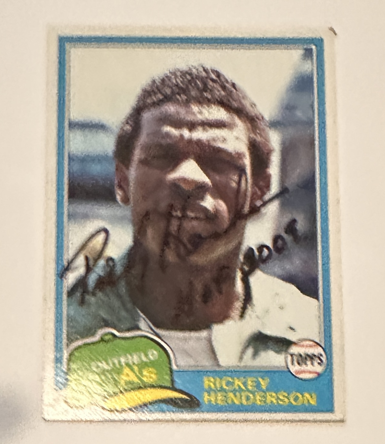 Rickey Henderson Autographed Card 