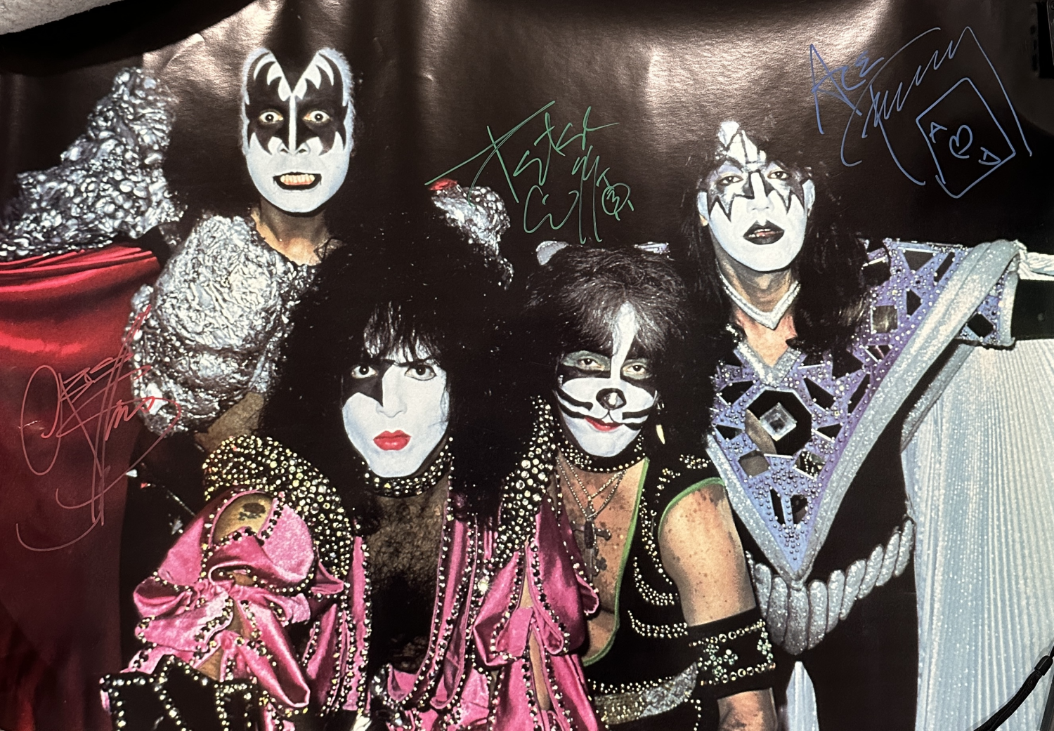KISS Autographed 16X20 Photo GENE PAUL PETER ACE