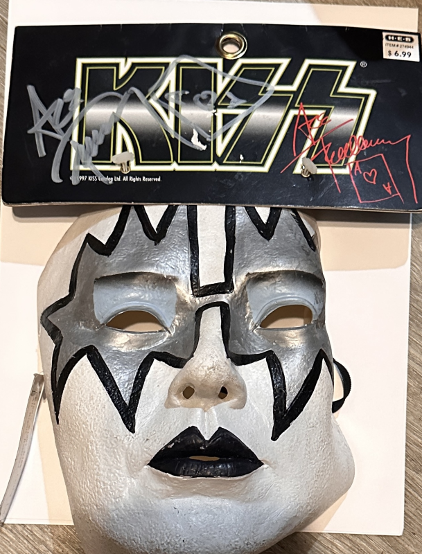 Ace Frehley Autographed Halloween Mask Vintage
