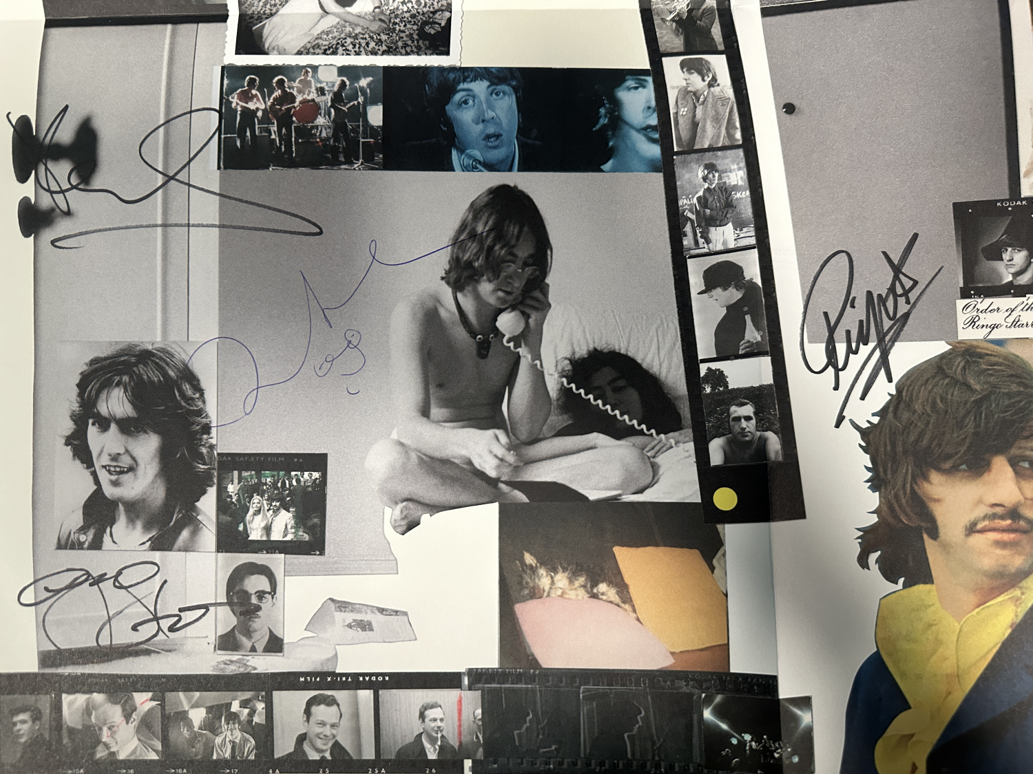 The Beatles Autographed White Album Poster! All 4