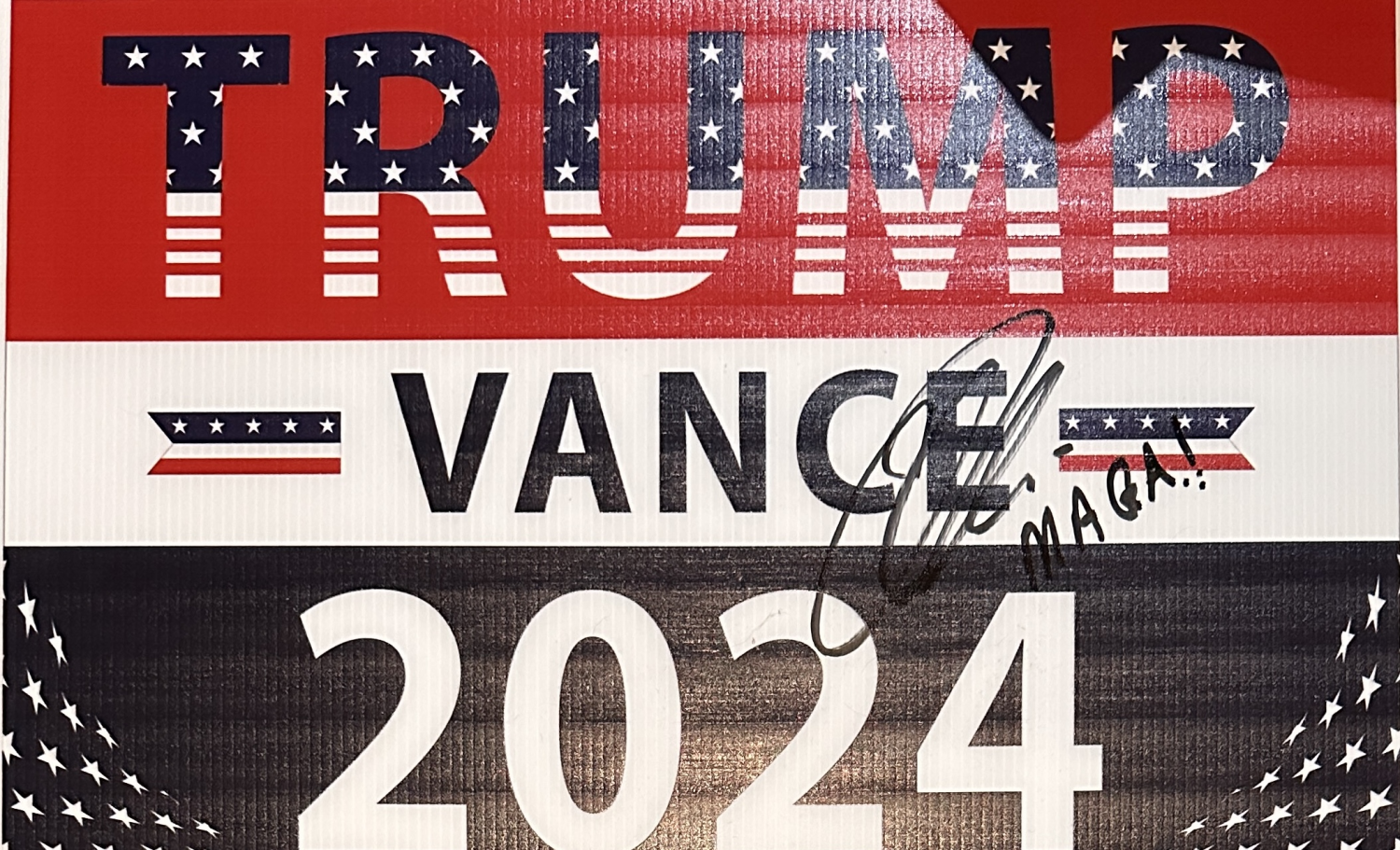 Charlie Kirk Autographed Trump SIGN