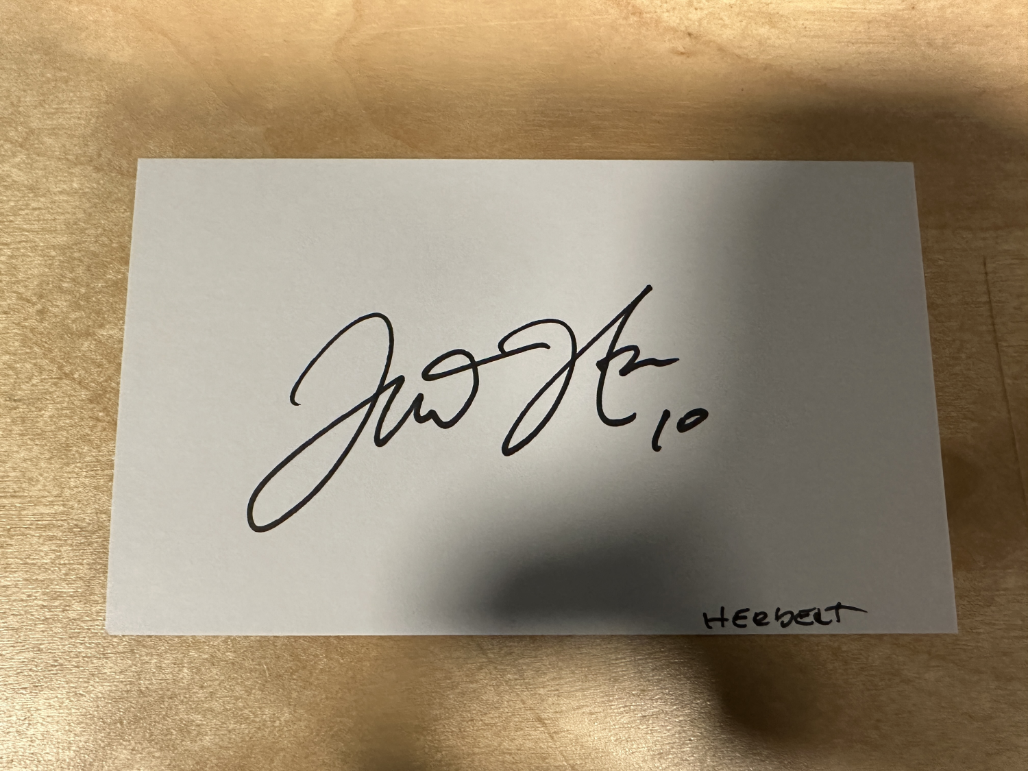 Justin Herbert Autographed CARD 