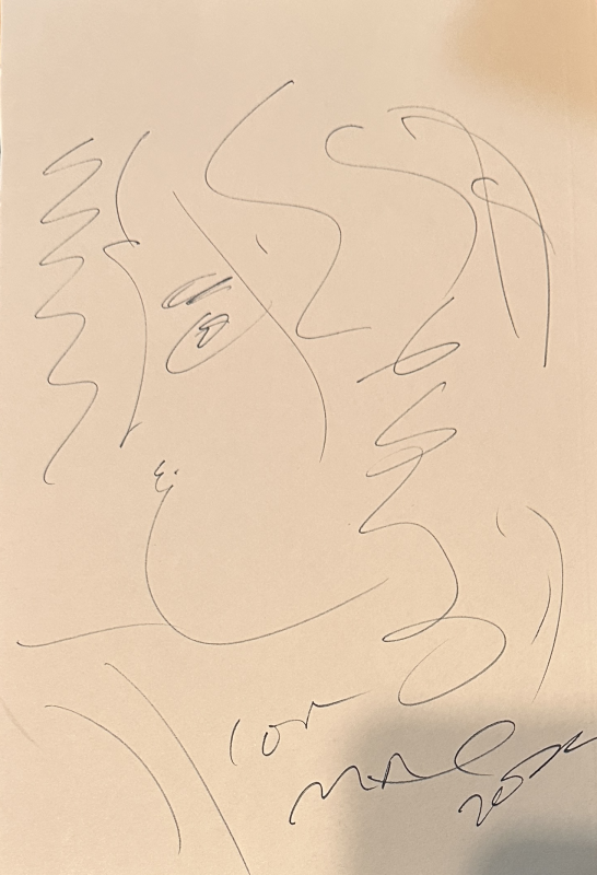 Peter Max Autographed HAND DRAWN Art Work