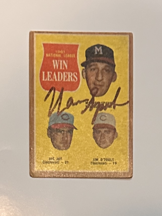 Warren Spahn Autographed Card 