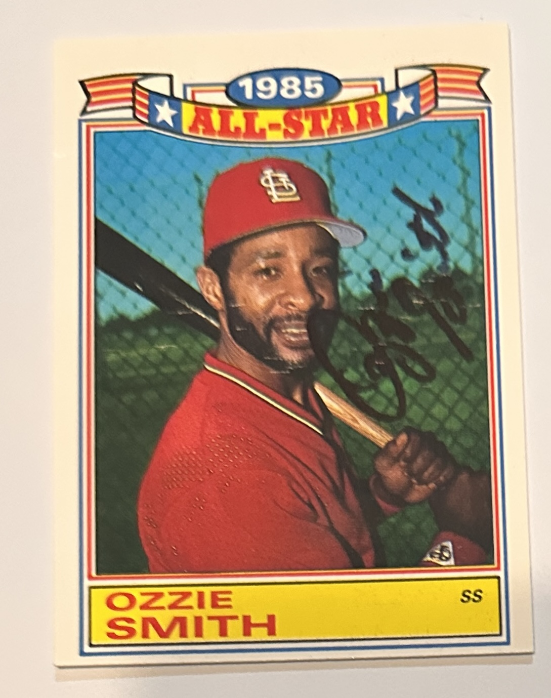 Ozzie Smith Autographed Card 