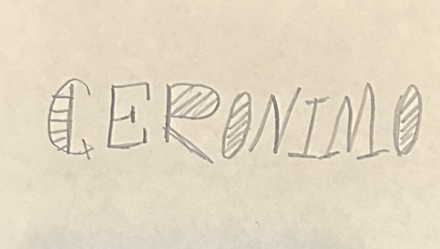 Geronimo Cut Autograph