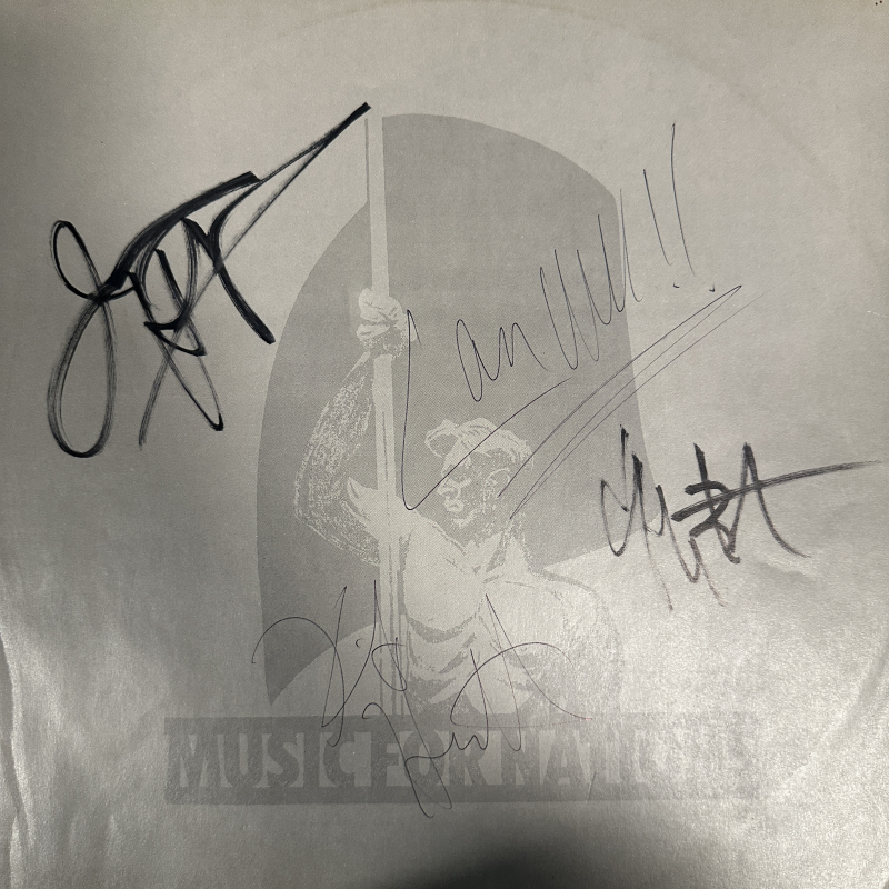 Metallica Autographed Album Insert JAMES CLIFF LARS KIRK