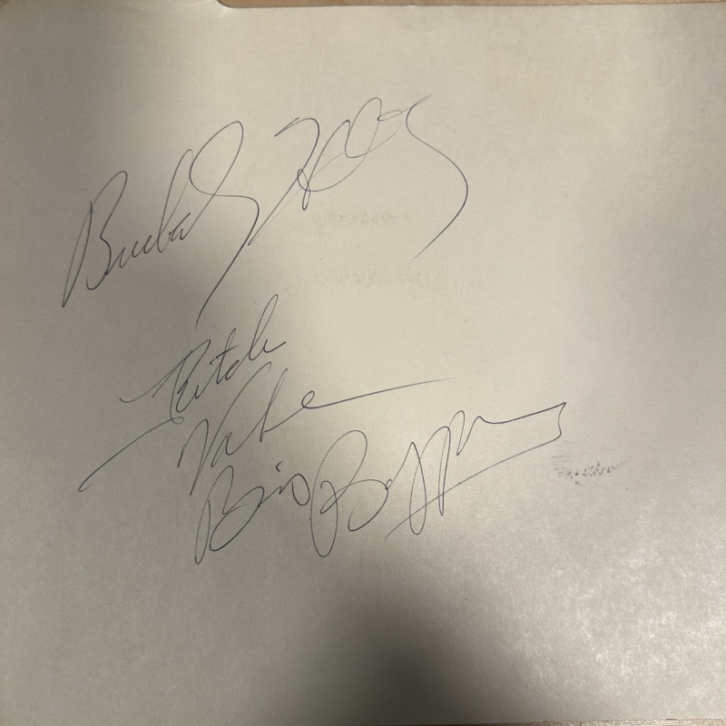 Buddy Holly Cut AUTOGRAPH Valens Bopper